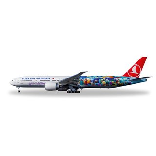 Herpa 557337 Boeing B777-300ER Turkish Airlines,Istanbul-San Francisco  Mastab 1:200