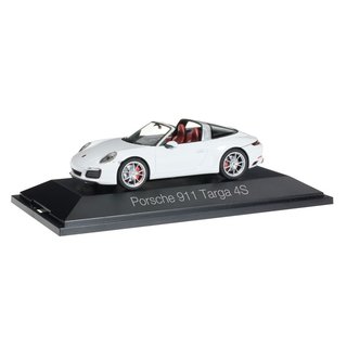 Herpa 071123 Porsche 911 Targa 4S, wei  Mastab 1:43