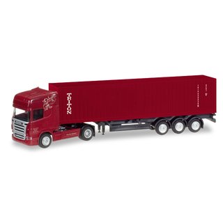 Herpa 066662 Scania R TL Container-Sattelzug,  J.Schmid  Mastab 1:120