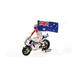 Minichamps 122090127 Ducati Casey Stoner Australien mit Figur Massstab: 1:12