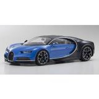 Kyosho KYO9548BB Bugatti Chiron in French Racing Blue/Black Diecast Model Car Mastab1:18
