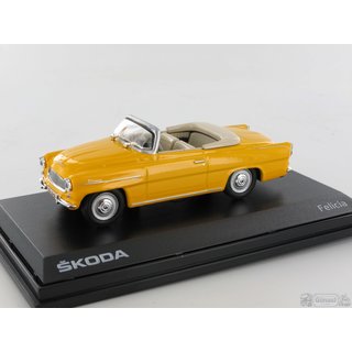 ABREX/HDV 143ABS703GD Skoda Felicia Roadster 1963, orangegelb Massstab: 1:43