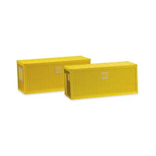 Herpa 053600-002 Zubehr Baucontainer 2 Stck, gelb Mastab: 1:87