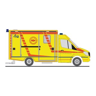 Rietze 61723 WAS RTW Facelift, Promedica ASG Ambulanz Leipzig  Mastab: 1:87