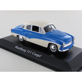 Maxichamps MAX15920 Wartburg 311 Coupe 1958, blau/wei  Mastab 1:43