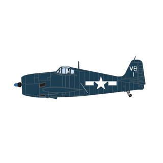 Herpa 81AC119 Grumman Hellcat F6F-5 VS-1 US Navy 1945  Mastab 1:72