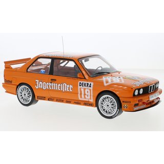 IXO 18RMC082A.20 BMW M3 (E30), No.19, Jgermeister, DTM, Nrburgring, A.Hahne, 1992 Mastab: 1:18
