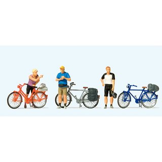 PREISER 10644 Stehende Radfahrer in sportl. Kleidung Massstab: H0