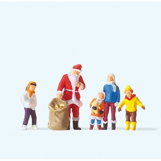 PREISER 29098 Weihnachtsmann mit Kindern Massstab: H0
