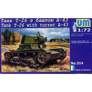 RK-Modelle UM72314 Panzer T26 mit Turm A43, 1:72 Massstab: 1:72