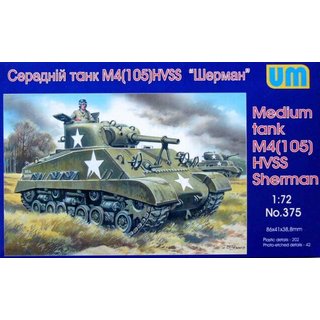 UM Bausatz 72375 Sherman Panzer M4 (105) HVSS, Mastab: 1:72