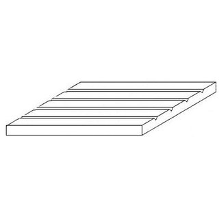 Evergreen 502037 Strukturplatte, 0,5x150x300 mm. Spur H0-Mastab, 1 Stck