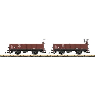 LGB L41031 Wagenpaar offene Güterwagen Ow DR Ep. IV Spur G