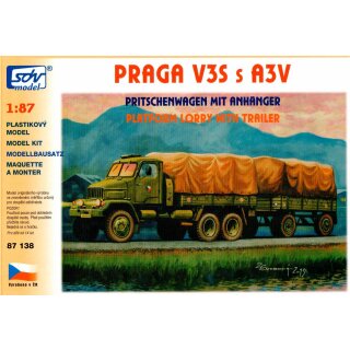 SDV 87138 Bausatz Praga V3S Pr/Pl +Hänger A3V Pr/Pl  Maßstab 1:87