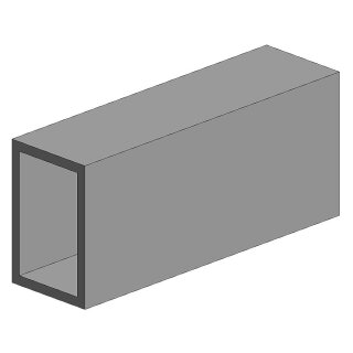 K & S 968268 Messingrohr, Rechteckig,304,8mm lang, Wand 0,36mm, 3/16x3/8