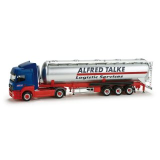 *Herpa 158374 Mercedes Benz Axor 2010 Silosattelzug,Talke  Maßstab 1:87