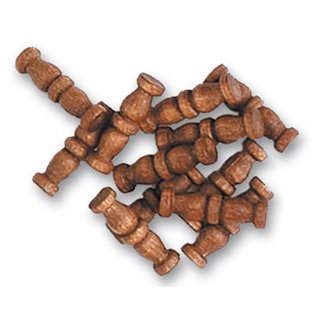 ARTESANIA LATINA 908546 Doppelsäule, Walnuss, 10 mm, 15 Stück