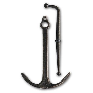 ARTESANIA LATINA 908706 Spanischer Anker, 40 x 25 mm, 2 Stück