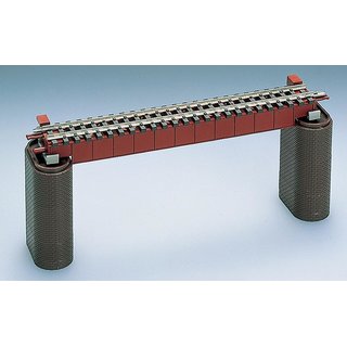 TOMYTEC 973028 Stahlbrücke, 140 mm, rot