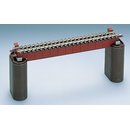 TOMYTEC 973028 Stahlbrücke, 140 mm, rot