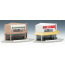 TOMYTEC 974015 2 Eckhäuser mit Ladengeschäft