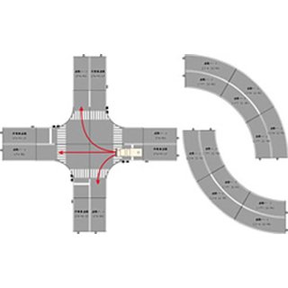 TOMYTEC 975422 Bus-System Kreuzungsset