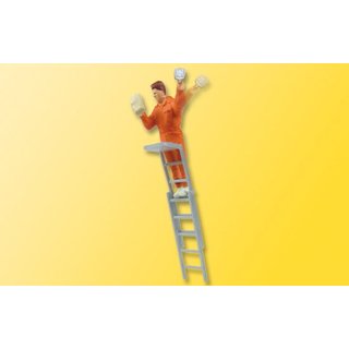 VIESSMANN 1517 H0 Plakatkleber auf Leiter