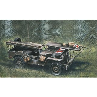 ITALERI 510000326 1:35 1/4 Ton 4x4 Krankenwagen Jeep