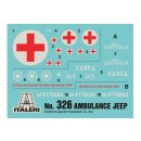 ITALERI 510000326 1:35 1/4 Ton 4x4 Krankenwagen Jeep