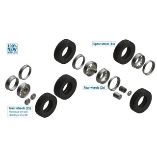 ITALERI 510003909 1:24 Reifen-/Felgen-Set Euro (7+7)