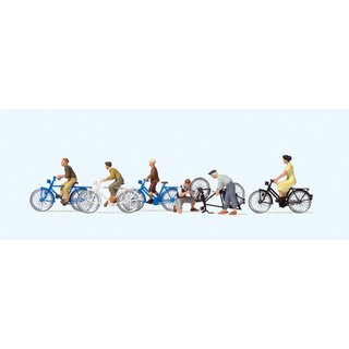 Preiser 10716 Jugendliche mit dem Fahrrad