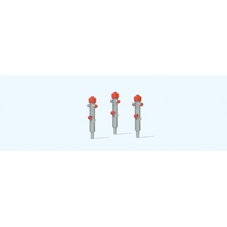 Preiser 17715 Hydrant silber. 3 Stck. Fert