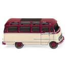 Wiking 026002 MB O 319 Panoramabus, hellelfenbein/weinrot...