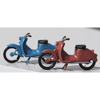 KRES-Modellbahn 10050 Simson Schwalbe KR50 2 Stk. rot / blau Spur: H0