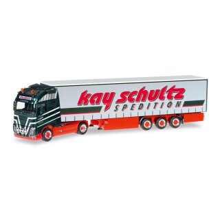 *Herpa 306980 Volvo FH GL XL Gardinenplanen-Sattelzug, Kay Schultz  Maßstab 1:87