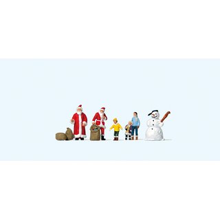 PREISER 79226 Weihnachtsmnner, Kinder, Schneemann Spur: N