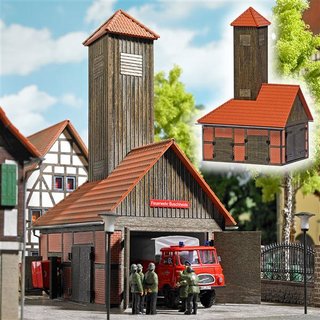 Busch 1453 Feuerwehrgebäude H0 Spur