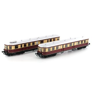 *Hobbytrain H303600 Dieseltriebwagen VT137 / Steuerwagen VS145 creme-rot, DRG, Ep. II  Spur H0