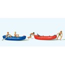 Preiser 10705 Jugendliche mit Booten Spur H0