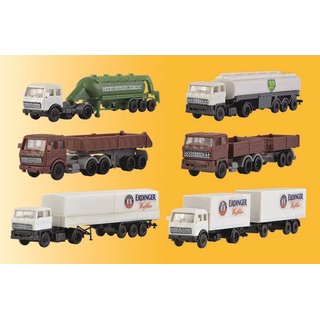Kibri 36980 Spur Z Set LKW-Sattelzuege, 6 Stk.