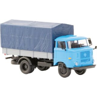 Hädl 121043-03 IFA W50L, blaues Fhs. Holzpritsche/Plane  Maßstab 1:120