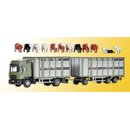 KIBRI 12248 H0 Viehtransporter mit Hänger Massstab: H0