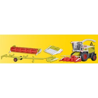 KIBRI 12264 CLAAS Jaguar mit Anbaugeräten Massstab: H0