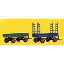 KIBRI 15702  2 Gummiradwagen Massstab: H0