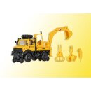 KIBRI 16307 Unimog Zweiwege mit Heckbagge Massstab: H0