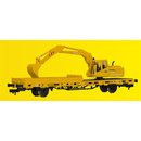KIBRI 26250 H0 Niederbordwagen mit Atlas Bagger Massstab: H0
