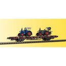 KIBRI 26252 H0 Niederbordwagen mit 2 Lanzbuldogs...