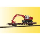 KIBRI 26258 H0 Niederbordwagen mit Atlas RadBagger...