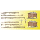 KIBRI 37028 N Stadel m.Zaun 2 ST "Sertig Massstab: N