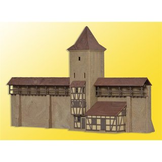 KIBRI 37108 NWehrturm mit Mauer in Rothenb Massstab: N